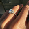 1.01 Carat I VS2 Cushion Cut Diamond Halo Ring in 18 Carat White Gold