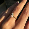 Old Mine Cut Diamond and Pearl Toi Et Moi Edwardian Ring in 18 Carat Yellow Gold