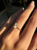 Old Mine Cut Diamond and Pearl Toi Et Moi Edwardian Ring in 18 Carat Yellow Gold