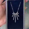 18 Carat White Gold Diamond Cascade Waterfall Necklace