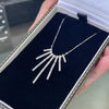 18 Carat White Gold Diamond Cascade Waterfall Necklace