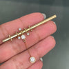 18 Carat Yellow Gold and Diamond Drop Bar Brooch