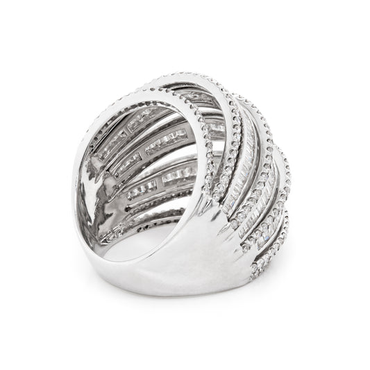 Diamond Dome 18 Carat White Gold Cocktail Ring