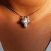 Large Baroque Cultured Pearl & Diamond 18 Carat White Gold Pendant Necklace