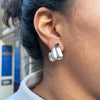 Diamond 18 Carat White Gold Ribbon Lever-Back Earrings