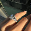 Antique Old Cut Diamond and Platinum Hand Carved Cluster Dress Ring, circa 1920s