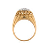 Vintage 18 Carat Gold Old Cut Diamond Round Cluster Dome Ring, Circa 1940s