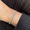 Vintage Old Cut Diamond and Platinum Graduated Tennis Bracelet, circa 1930s