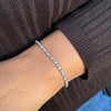 Vintage Old Cut Diamond and Platinum Graduated Tennis Bracelet, circa 1930s