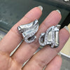 Diamond 18 Carat White Gold Ribbon Lever-Back Earrings