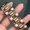 Retro 18 Carat Yellow Gold 'Tank' Style Link Bracelet