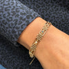 Antique Blue Sapphire and Diamond 15 Carat Rose Gold Gate Bracelet