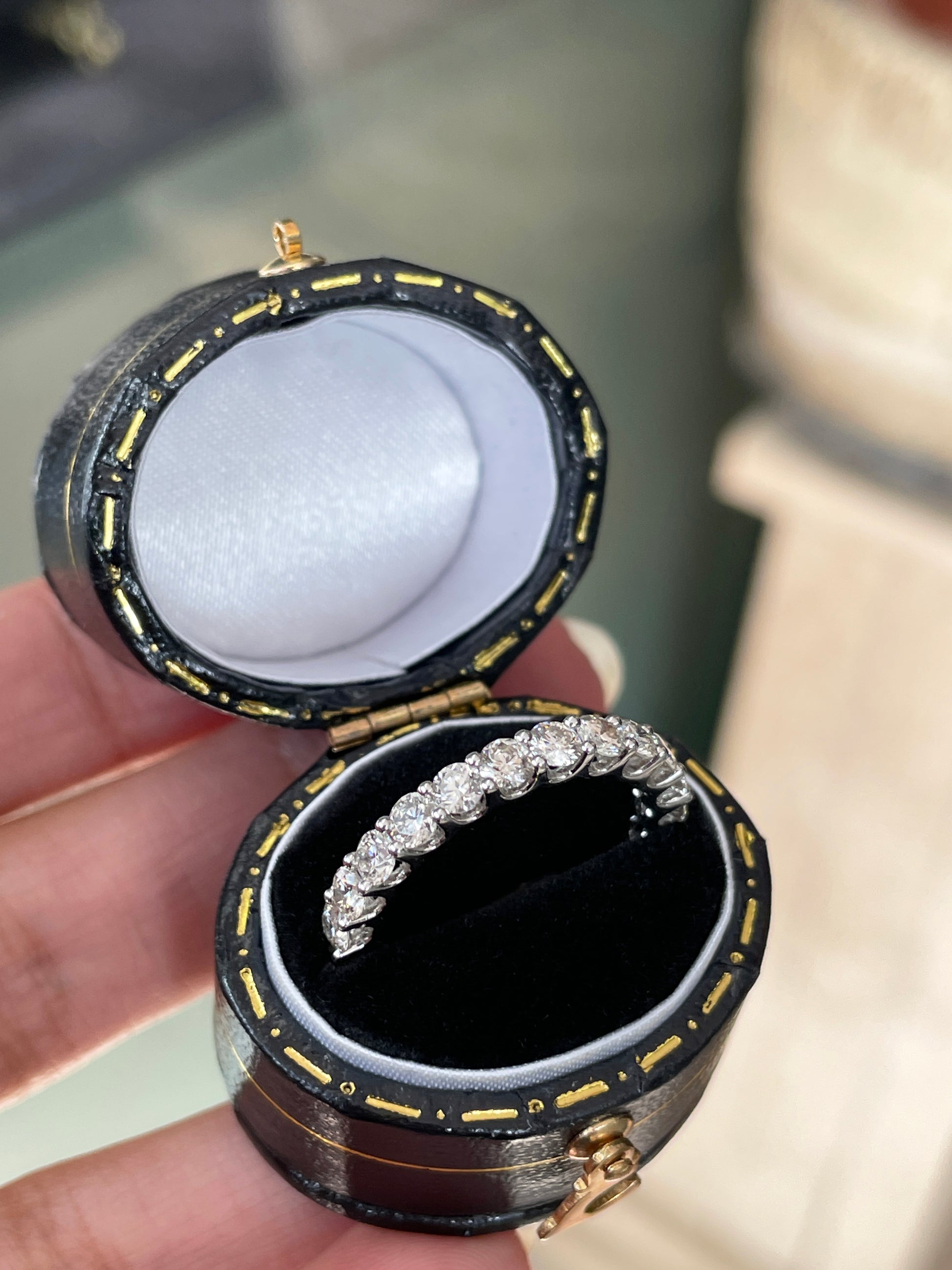 2.06ct Round Brilliant Cut Diamond 18 Carat White Gold Full Eternity Ring - Tobi Gem Setting