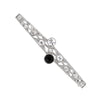 Art Deco Old Cut Diamond and Onyx Platinum Brooch, Circa 1920s