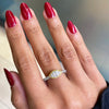 0.60 Carat Marquise Diamond Platinum & Rose Gold Halo Engagement Ring