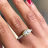 0.60 Carat Marquise Diamond Platinum & Rose Gold Halo Engagement Ring