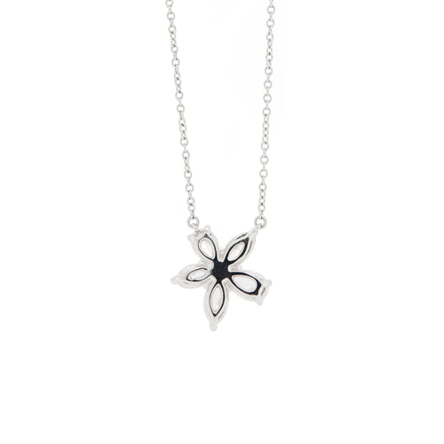 Tiffany & Co Victoria Mixed Diamond Cluster Platinum Pendant Necklace