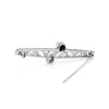 Art Deco Old Cut Diamond and Onyx Platinum Brooch, Circa 1920s