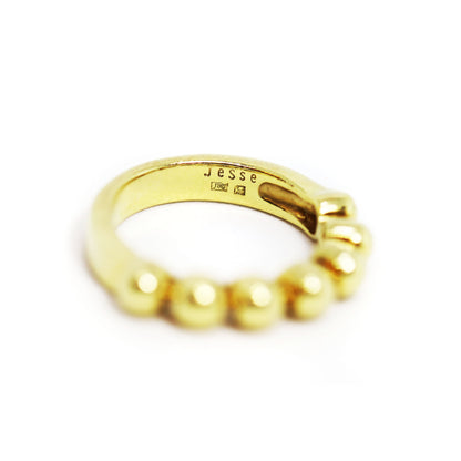 18 Carat White, Yellow and Rose Gold Stackable Bubble Rings - Tobi Gem Setting