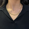 18 Carat Yellow Gold Anchor Mariner Link Chain Necklace