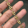 18 Carat Yellow Gold Anchor Mariner Link Chain Necklace