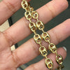 18 Carat Yellow Gold Anchor Mariner Link Chain Necklace