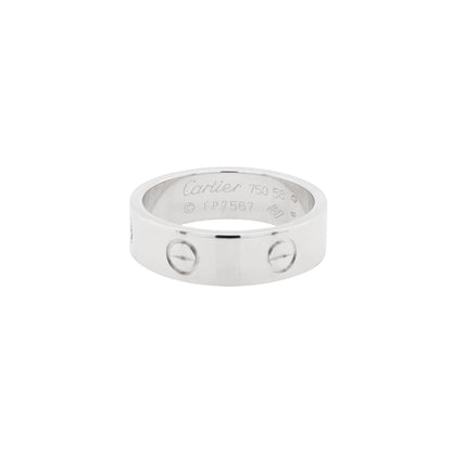 Cartier Love Ring 18 Carat White Gold Wedding Band - Classic Model