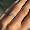 1.04 Carat Diamond and Platinum Three Stone Engagement Ring