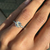 1.04 Carat Diamond and Platinum Three Stone Engagement Ring