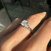 1.04 Carat Diamond and Platinum Three Stone Engagement Ring