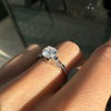 1.04 Carat Diamond and Platinum Three Stone Engagement Ring