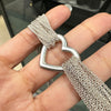 Tiffany & Co. Open Heart Multi Chain Sterling Silver Necklace with Toggle Clasp