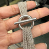 Tiffany & Co. Open Heart Multi Chain Sterling Silver Necklace with Toggle Clasp