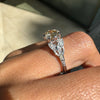 1.18ct Fancy Brown Round Brilliant Cut Diamond Platinum Engagement Ring
