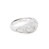 Fabergé 'Treillage' Brushed 18K White Gold and Diamond Quilted Dome Ring