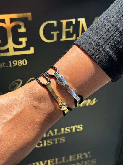 Louis Vuitton 18 Carat Yellow Gold Buckle Adjustable Cord Bracelet