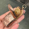 Antique Engraved Vesta Case &  Sovereign Coin Holder in 9 Carat Rose Gold, 1900