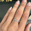 Bvlgari Diamond Five-Stone and Platinum Thin Wedding Band Ring