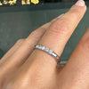 Bvlgari Diamond Five-Stone and Platinum Thin Wedding Band Ring