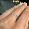 Bvlgari Diamond Five-Stone and Platinum Thin Wedding Band Ring