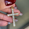 18 Carat Yellow Gold Diamond Cross Pendant