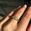 Old Mine Cut Diamond 18 Carat Yellow Gold Solitaire Gents Ring, Chester 1938