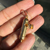 Scroll Mezuzah Charm in Polished 18 Carat Yellow Gold