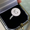 Diamond Cluster 14 Carat White Gold Disc Dress Ring