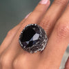 Pasquale Bruni 'Ghirlanda' Onyx, Black Spinel and Diamond 18K White Gold Ring