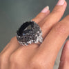 Pasquale Bruni 'Ghirlanda' Onyx, Black Spinel and Diamond 18K White Gold Ring