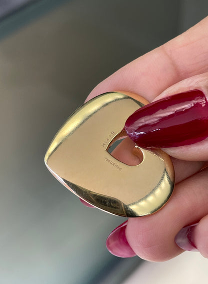 Wempe by Kim Amor Manet Diamond 18 Carat Yellow Gold Heart Pendant