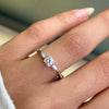Art Deco Style 0.30 Carat Diamond 18 Carat White Gold Ring, Circa 1970s