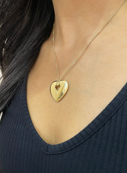 Wempe by Kim Amor Manet Diamond 18 Carat Yellow Gold Heart Pendant