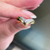 Diamond 18 Carat White and Yellow Gold Wishbone Ring